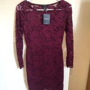 FOREVER 21 Maroon Lace Dress